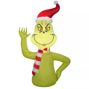 NEW IN BOX The Grinch Airblown Car Buddy Inflatable Grinch w/Scarf Dr. Seuss